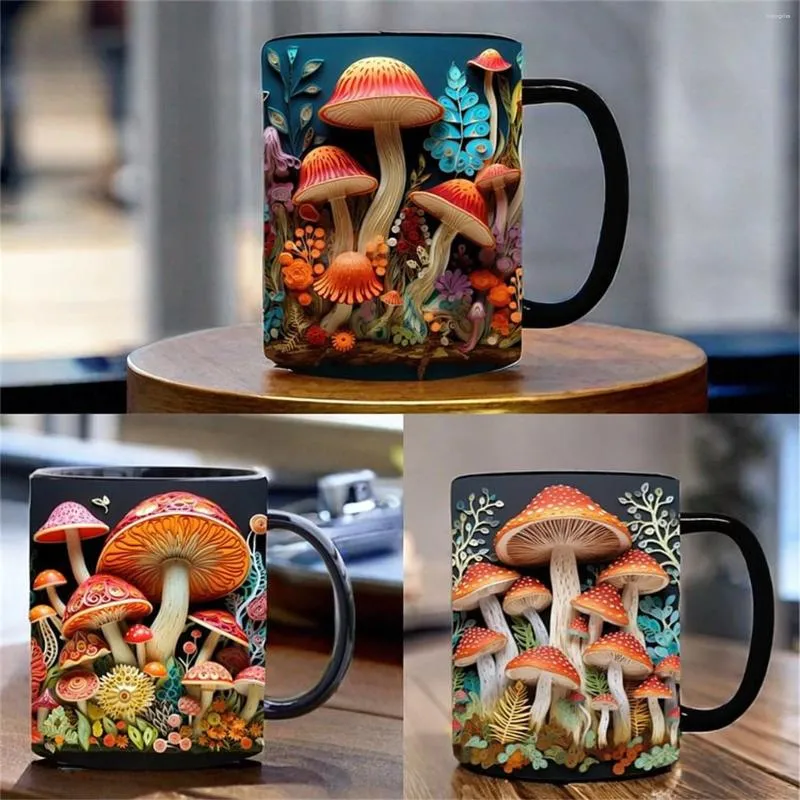 Canecas 3D Creative Space Design Multi -propósito Funny Novelty Ceramic Tea Cup de lava -louças