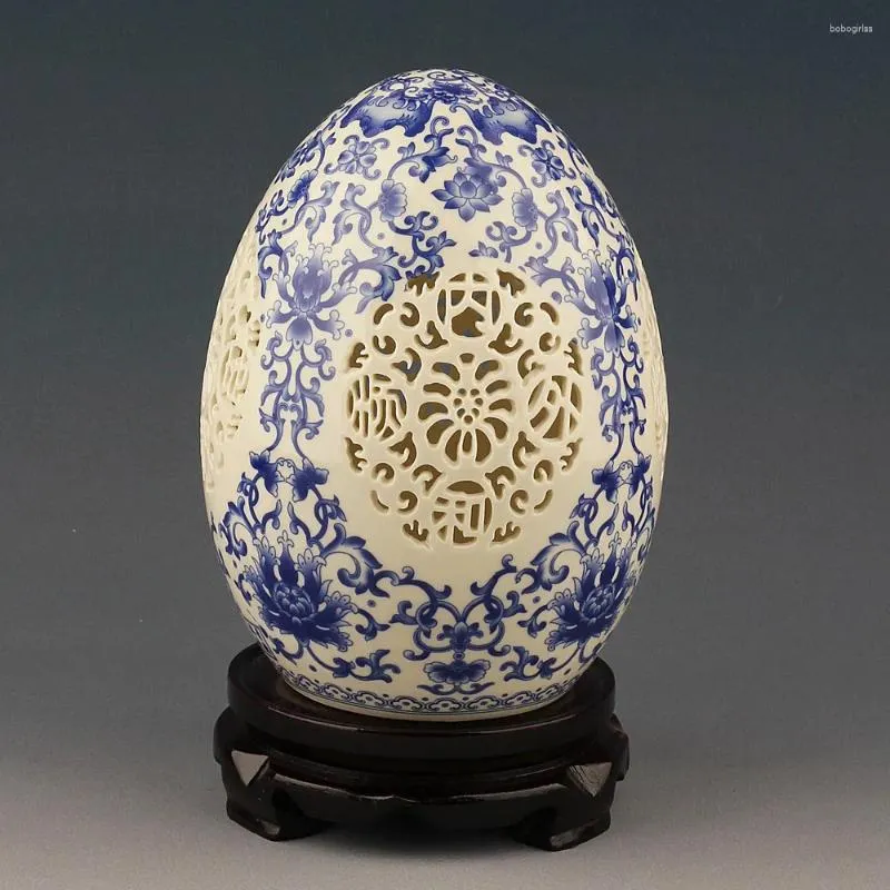 Vases Manufacturers Supply Porcelain Pottery Vase Home Decoration Creative Hollow Egg-shaped