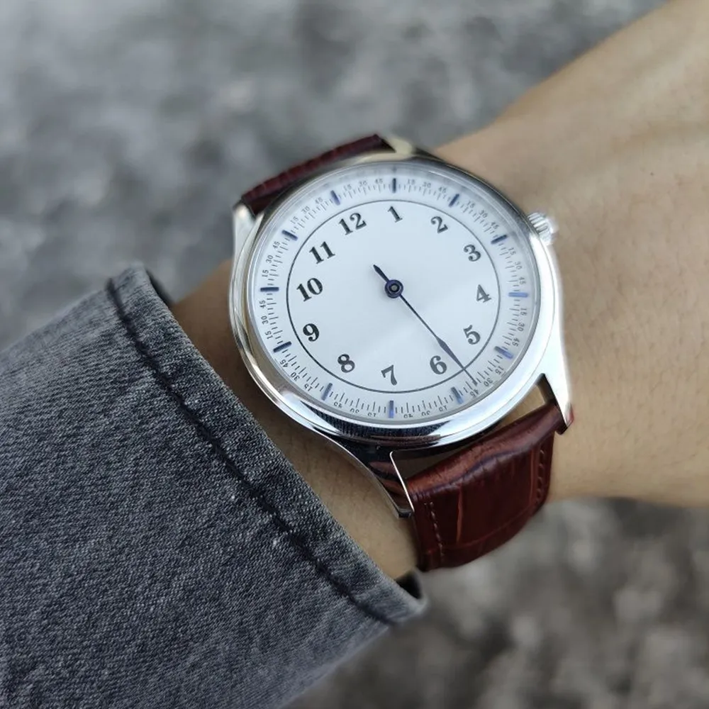 LEBOSIN Vintage Mens 40mm One Hand Quartz Watch Miyota  display picture 3