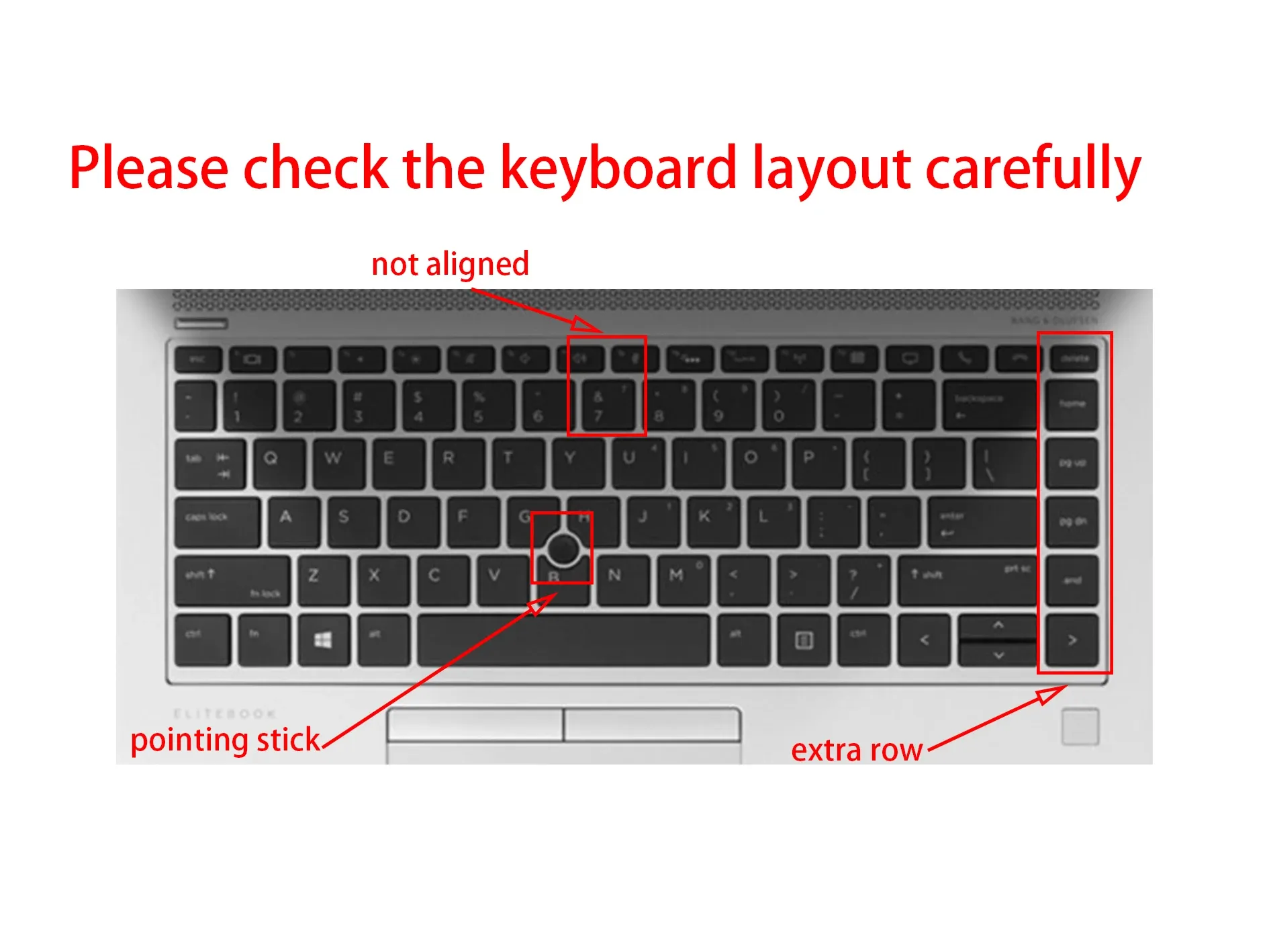Touche De Clavier AZERTY Français Pour HP EliteBook 1040 G4 / G5 - Reconditionnée