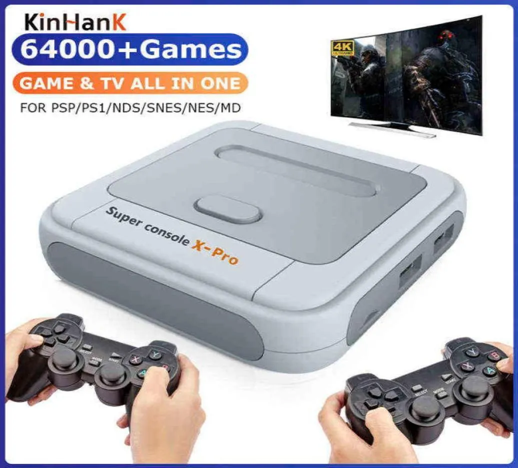 Wi -Fi Video Game Console Super Console X Pro с 50000 Retro Games 4K Android TV Box Mini Game Console для PS1PSPSNESN64DC H222845340