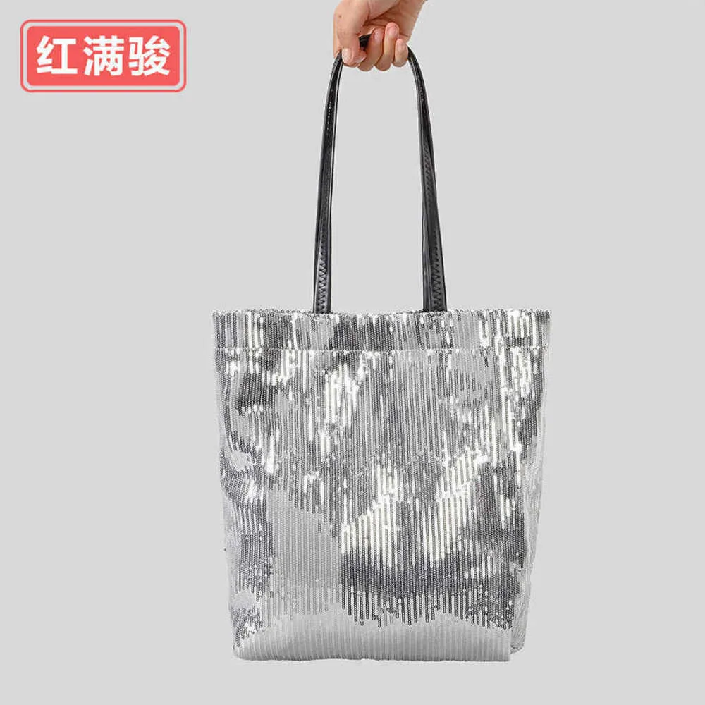 Nouveau sac d'épaule Bling Sequin pour la minorité de fourrelle décontractée minoritaire sac à main de perle de mode 240402