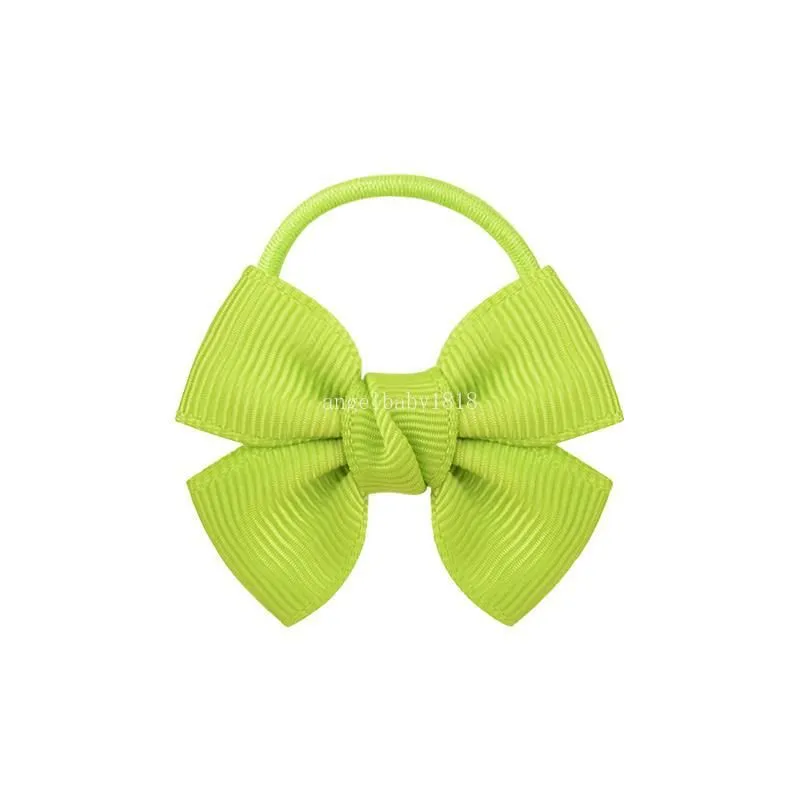 Solid Color Bow Hair Accessories Elastic Rubber Bands Baby Girls Hair Tie Ring Rope Kids Ponytail Holder Headdress