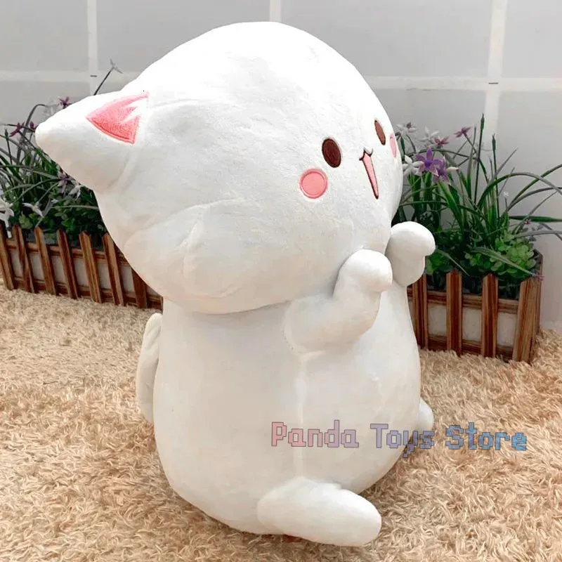 45 cm Peach Cat Plush Doll Toy i Goma Kawayi Pchasze Zwierzęta rzucają poduszką domową wystrój dzieci Prezenty 240329