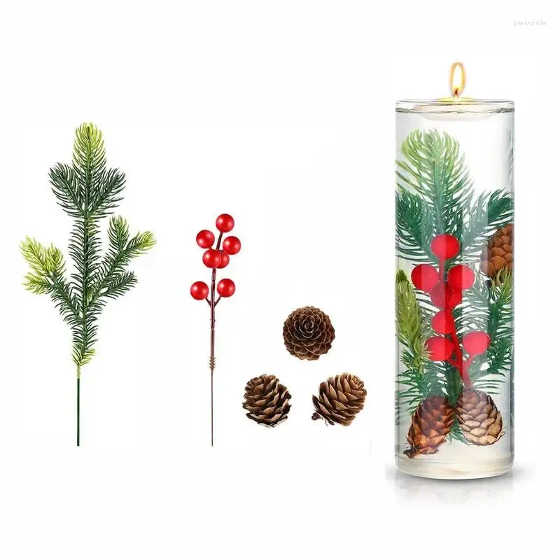Decorative Flowers Christmas Vase Filler Artificial Floating Holiday Decorations For Dining Table Centerpieces
