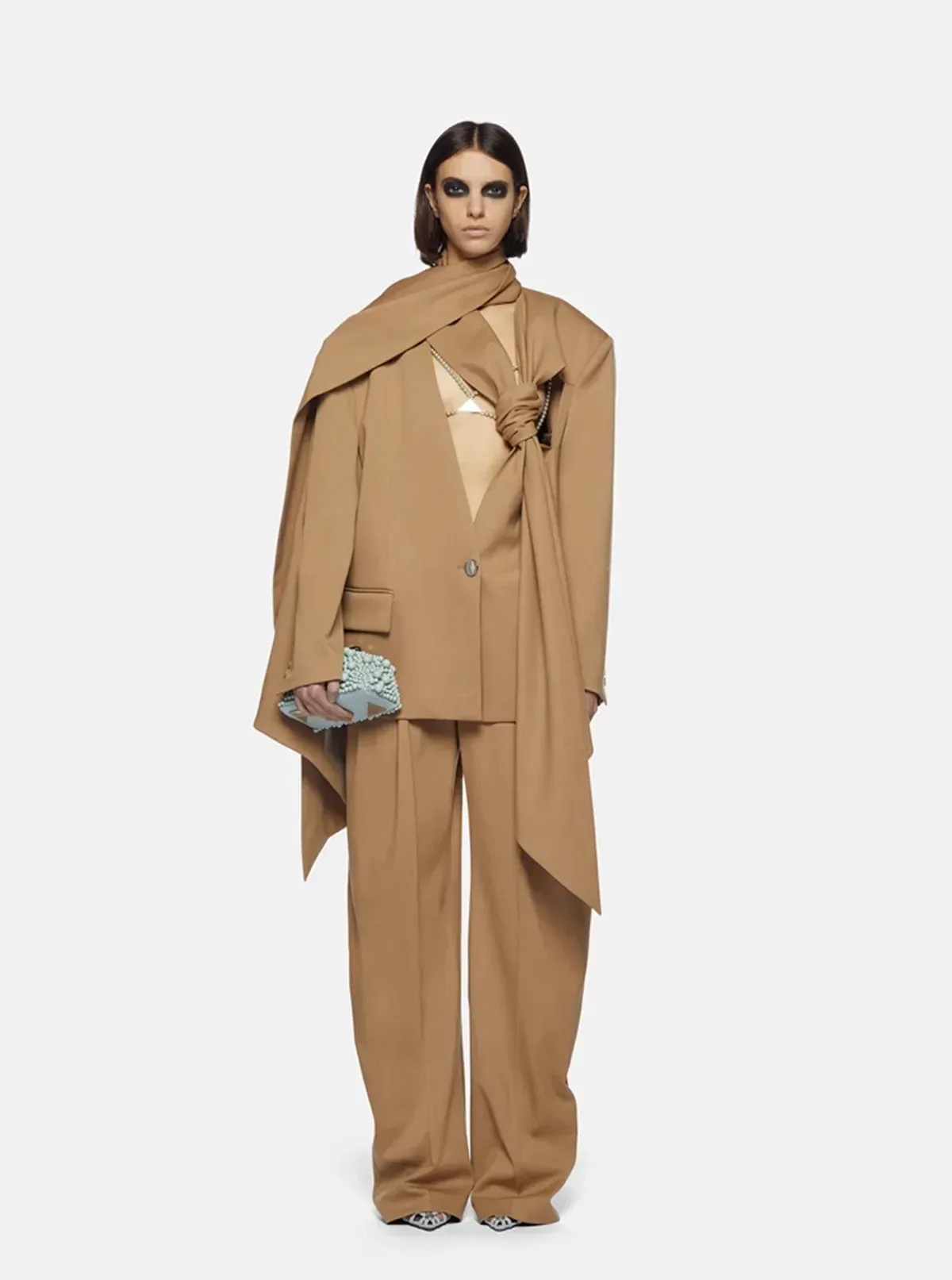 Kadınlar Blazer Coat 2023 Bahar Yün Karışımı İnce Uygun İşe Gidiş Yüksek kaliteli Moda Zarif Kadınlar Blazer Ceket