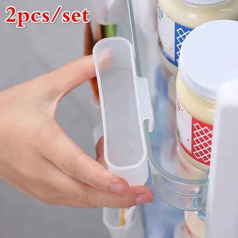 Lagerflaschen 2PCS/Set Kühlschrankbox Hidden Holder Regal Küchenzubehör