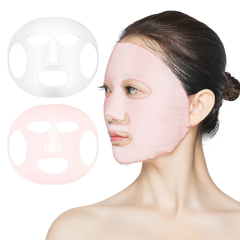 Partihandel 3D-silikonörmonterad masköverdrag anti-shedding silikonmask återanvändbar transparent maskskydd