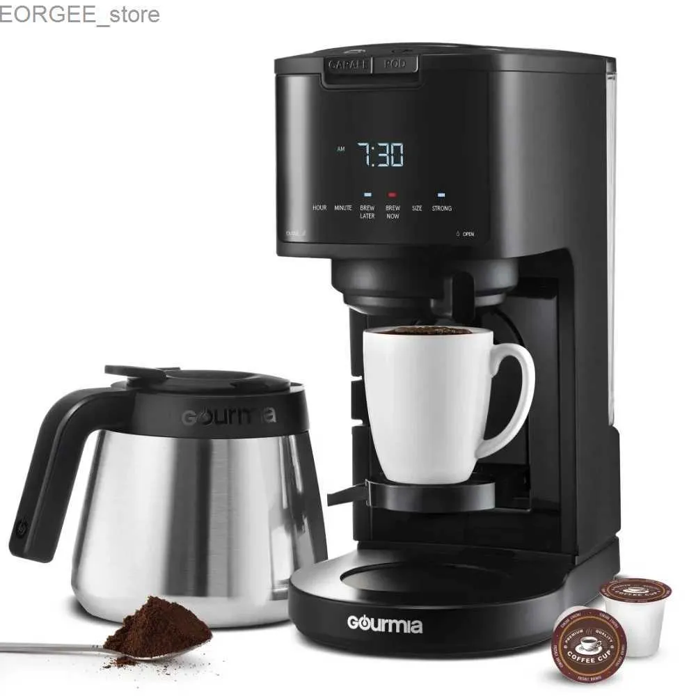 Coffee Makers Single Serve + 12 Cup Drip Coffee Maker Thermal Carafe Y240403