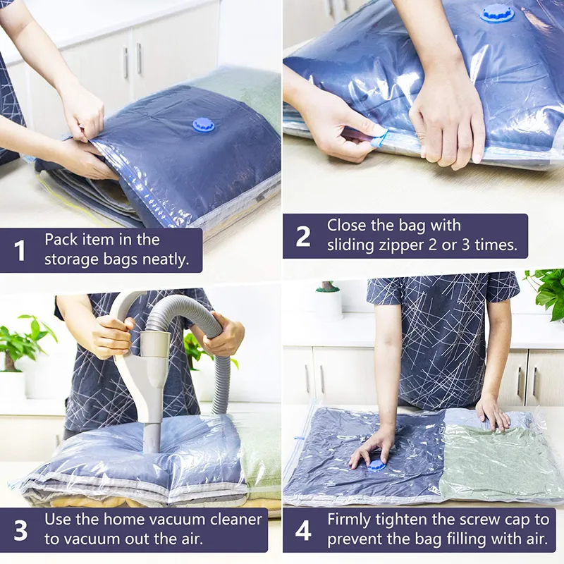 vacuum dress bags Hanging Space Storage Bags for Clothes, Dress, Winter Coats, 6 Pack 53.1x27.6 inch, Large Reusable Garment Protector : Home & Kitchen small allowing flexible organization in wardrobes Vacuum Storage Bags Dollar General