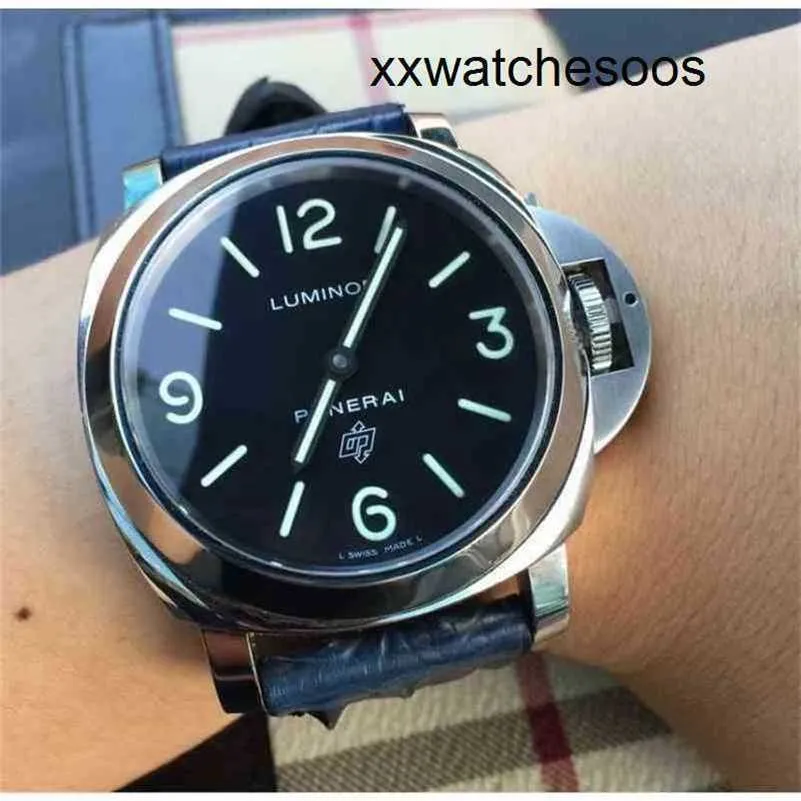 Top Clone Men Sports Watch Panerais Luminor Automatic Movement Movement Watch Series Swiss Size 44mm PAM00000 Märkesdesigners handled