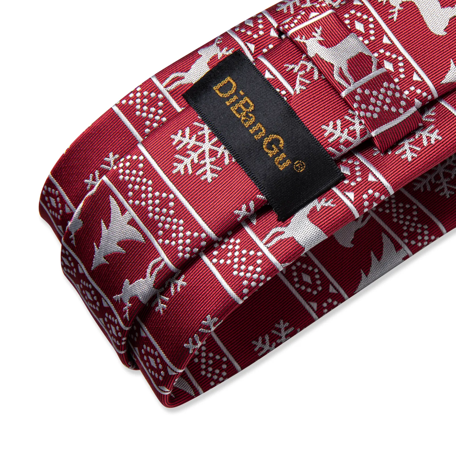 X-23 Christmas Pattern Men's Neck Tie - Red White Holiday Novelty Tie, 59 Inches