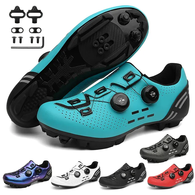 Botas MTB Sapatos de ciclismo com chuteira SPD Men Mountain Bike Footwear Women Road Bike Boots Triathlon Racing Bicycle Speed Speed Sneakers