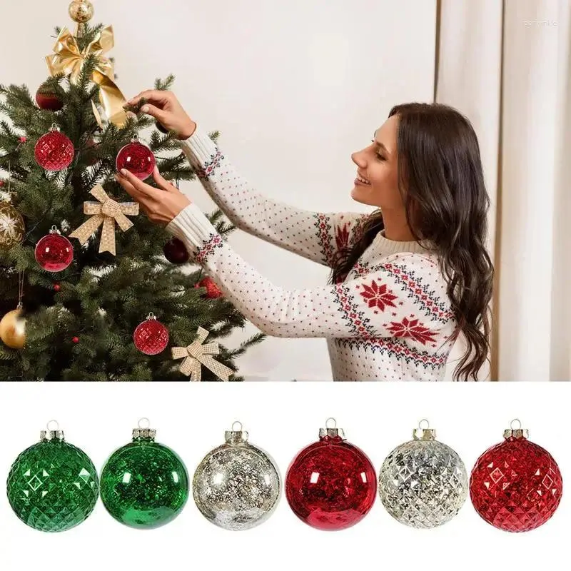 Decorazione per feste Balli glitter natalizi Ornamenti per palline di Natale Ornamenti allegri accessori per decorazioni per matrimoni