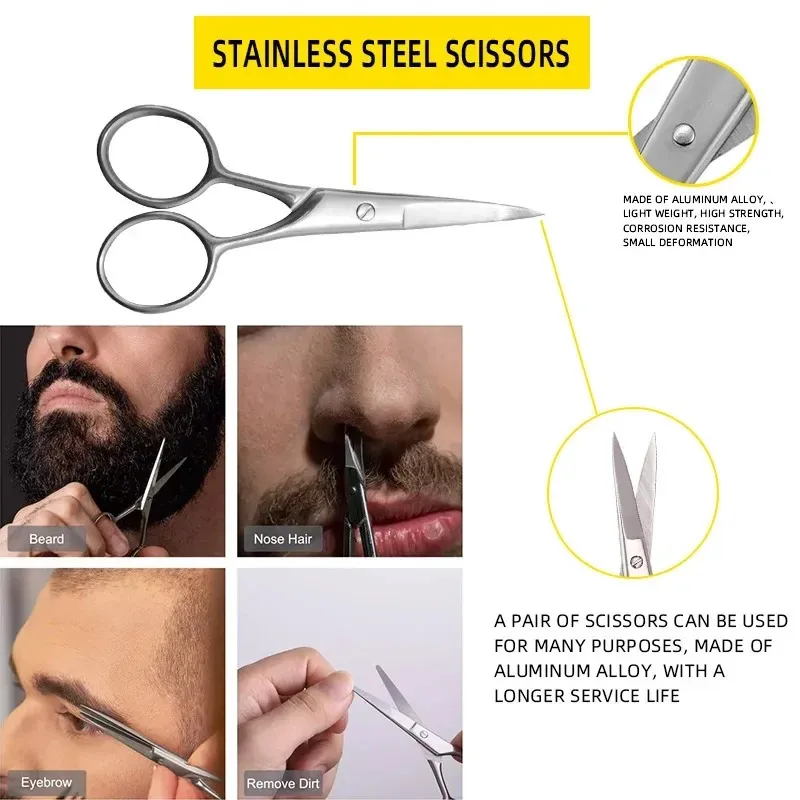 Stupta la barba uomini Un set di balsamo kit di toelettatura con barboncella pettine a forbice barbe di cura quotidiana