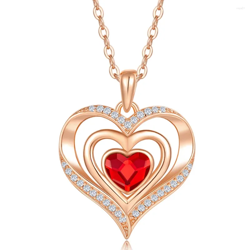 Hangende kettingen voor vrouwen Infinity Love Heart met geboortestone kristallen sieraden geschenken vrouw moeder vriendinnen