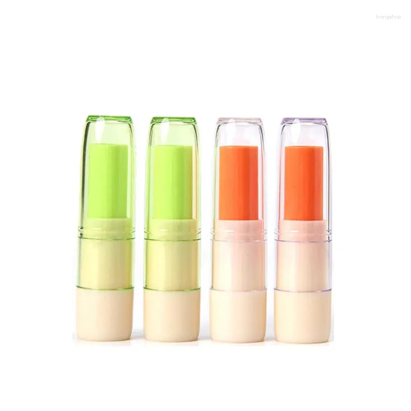 Garrafas de armazenamento 5g de plástico de plástico vazio laranja batom verde tubo pacote cosmético lábio 50pcs