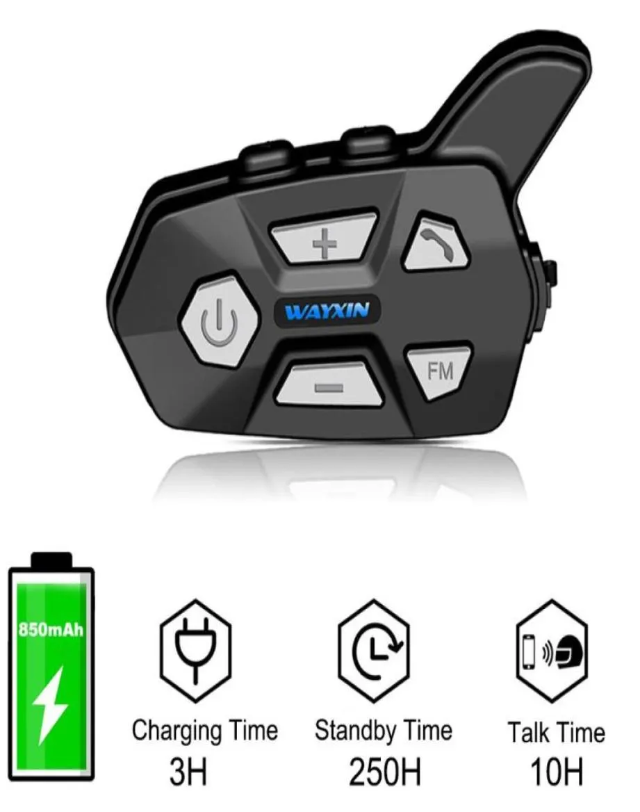 Capacete Bluetooth Intercom Intercom até 2 pilotos de 1000m sem fio interno à prova d'água Headsets6091773