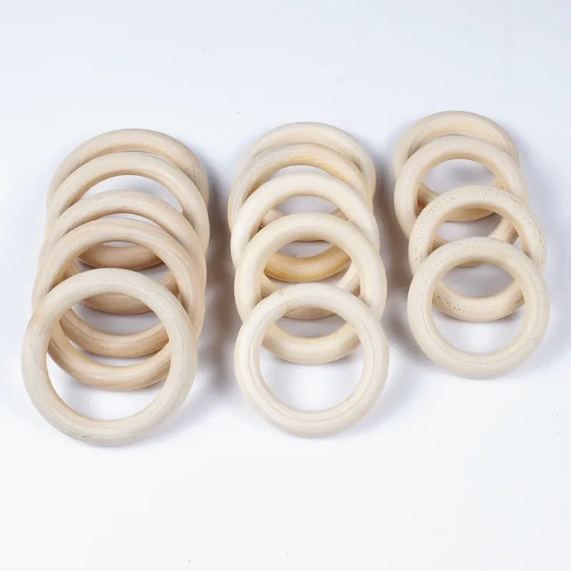 Save Big on Bulk Wooden Teething Rings Newborn Teething Ring Natural Maple  Wood Teethers 12 125mm, Handmade Craft Supplies For DIY Jewelry, BPA Free 