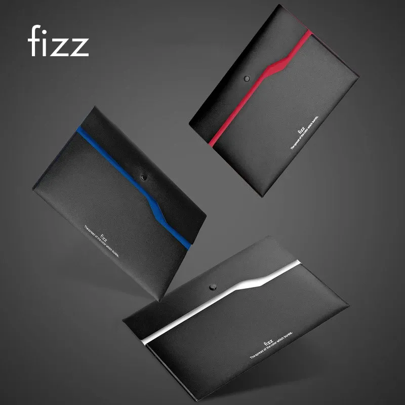 Folders Fizz Document Bag Waterproof A4 File Pouch 6 Colors plastic paper data bag Bill Folder Holder Organizer