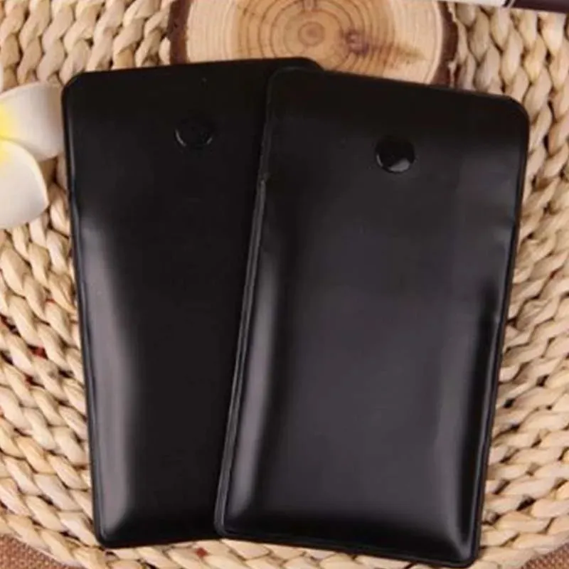 Ny vit svart PVC Portable AshTrays Pocket Outdoor Smoking Cigar Tobaks Ash Storage Bag Travel Accessory 75x80mm