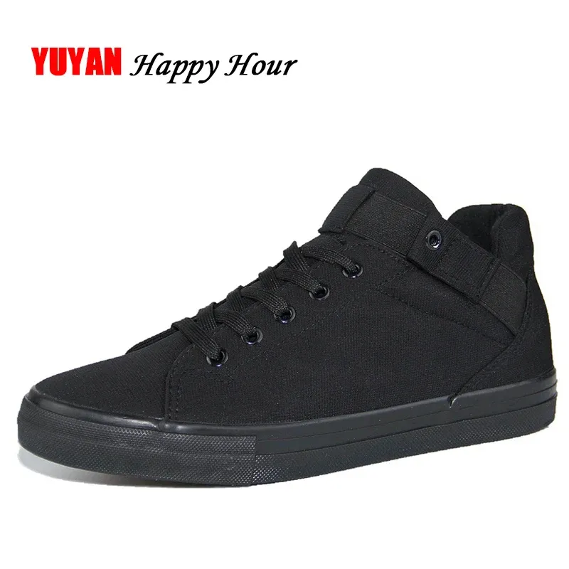 Shoes New Arrival Spring Summer Canvas Shoes Men Flat Heel Black Shoes Male Footwear High Quality Brand Casual Shoes Black ZH1841