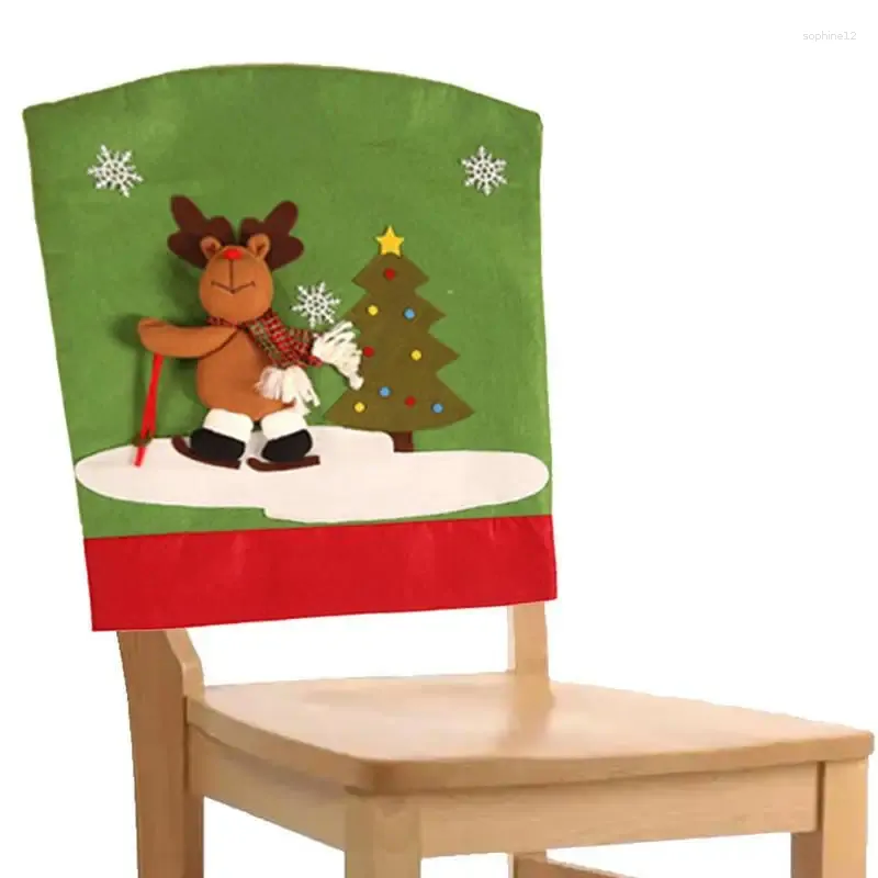 Sandalye, yıkanabilir sandalyeleri korumak ve dekore etmek için bebek Noel ile arka koltuk kapağını kaplar