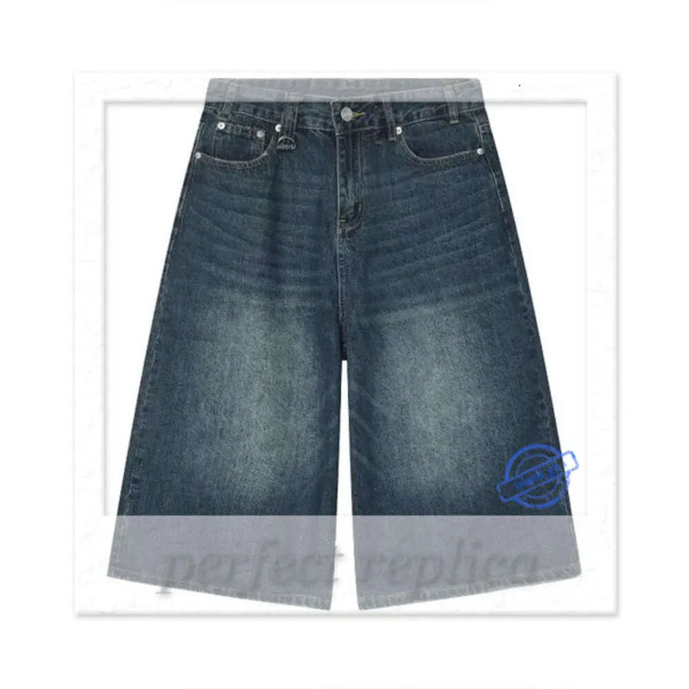 Jorts Shorts Denim Shorts Ladies Męskie szorty męskie dżinsy Firmranch Blue workowate jorts dla mężczyzn kobiety duże krótkie spodenki średniej długości Dziewiąte dżinsowe spodnie uliczne 372