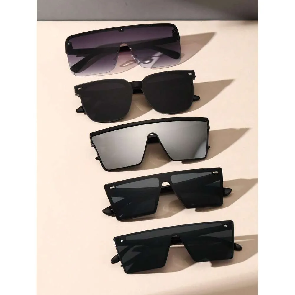 5PCS Kobiety geometryczne okulary przeciwsłoneczne Okulary przeciwsłoneczne dla fajnych sportowych sportów codzienne akcesoria