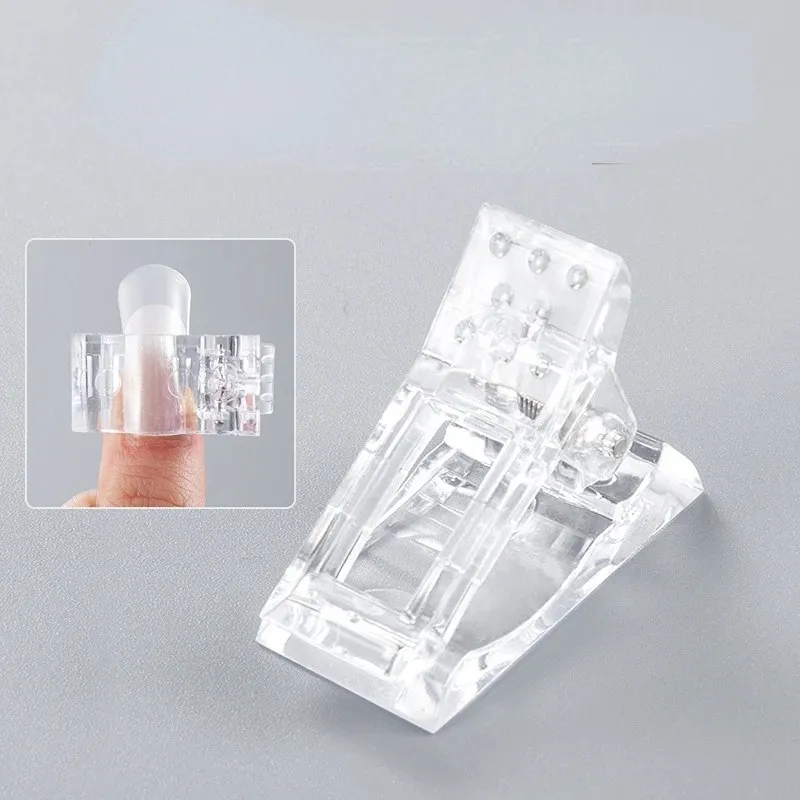 Clip à ongles en acrylique transparent Construation des conseils de construction Clips Nail Gel Polon Polite Extension UV Lampes Manucure Art Tools