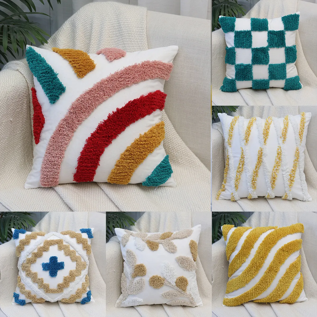 Velvet Embroidered Dutch Velvet Textured European Pillowcases Solid