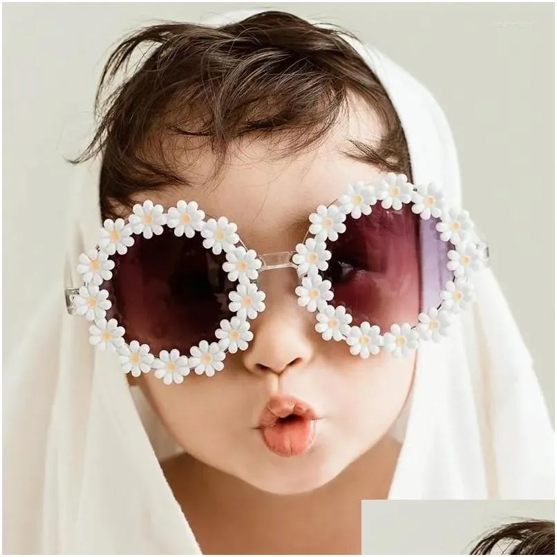 Zonnebril dyTymj kinderen schattige zonnebrand zonnebloem meisje baby anti-traviolet tij voor kinderen gafas de sol drop levering dhdwp