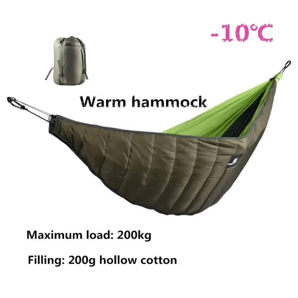 Gear ao ar livre Inverno saco de dormir quente Hammock Sacages de dormir com pouca quantidade mais quente sob manta de colcha para camping ao ar livre