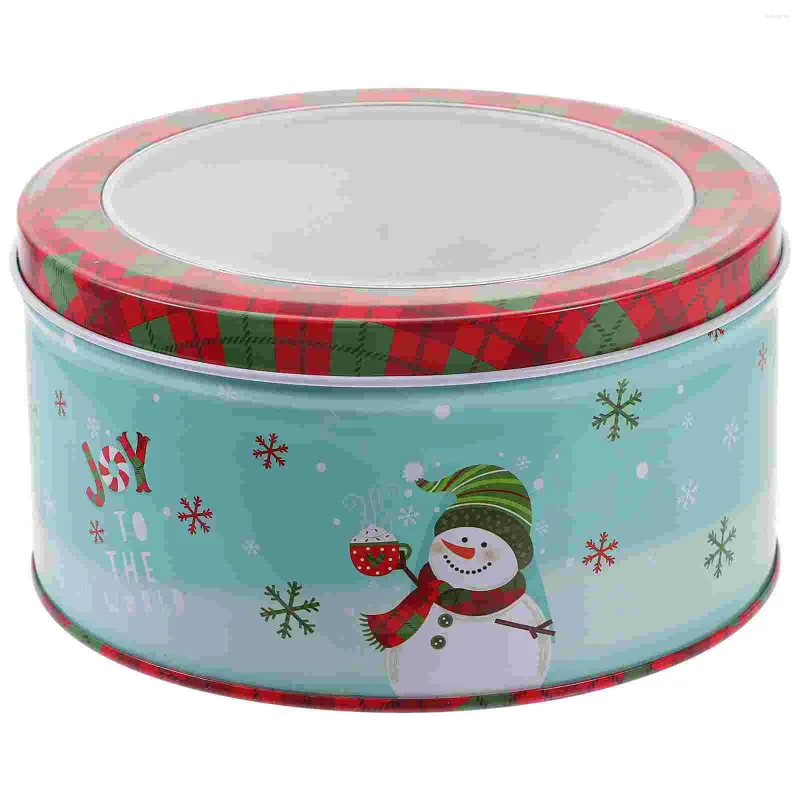 Storage Bottles Decorative Gift Tins Container Christmas Box Peppermint Candy Jewelry Case