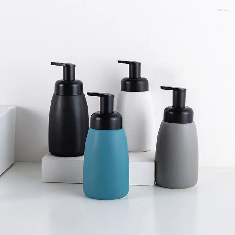 Liquid Soap Dispenser Ceramic Hand Sanitizer Bottle Foam Sub-bottling Press Foaming Sanitary Ware Bathroom Kitchen El Supplies