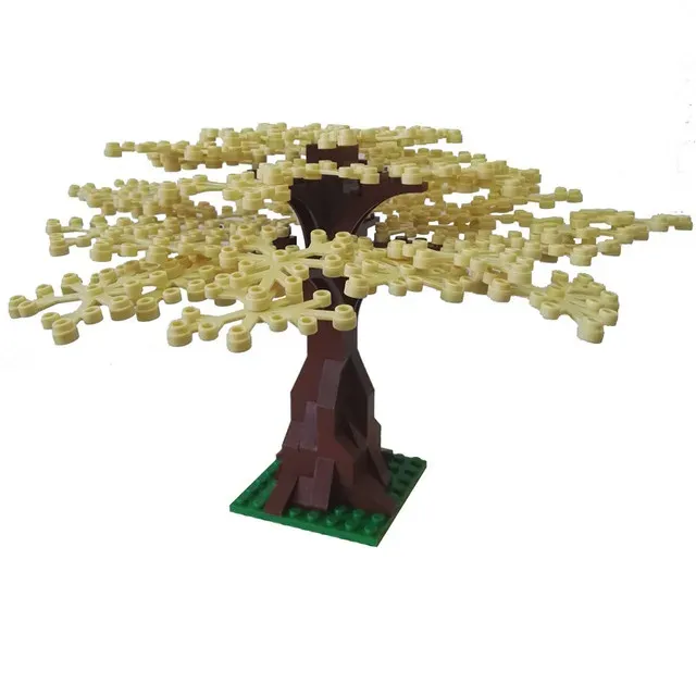 Строительные блоки DIY кирпичи Moc Garden Plant Tree Cartyard Capatable All Brand Particles Particles Erollighte Toys City Street View