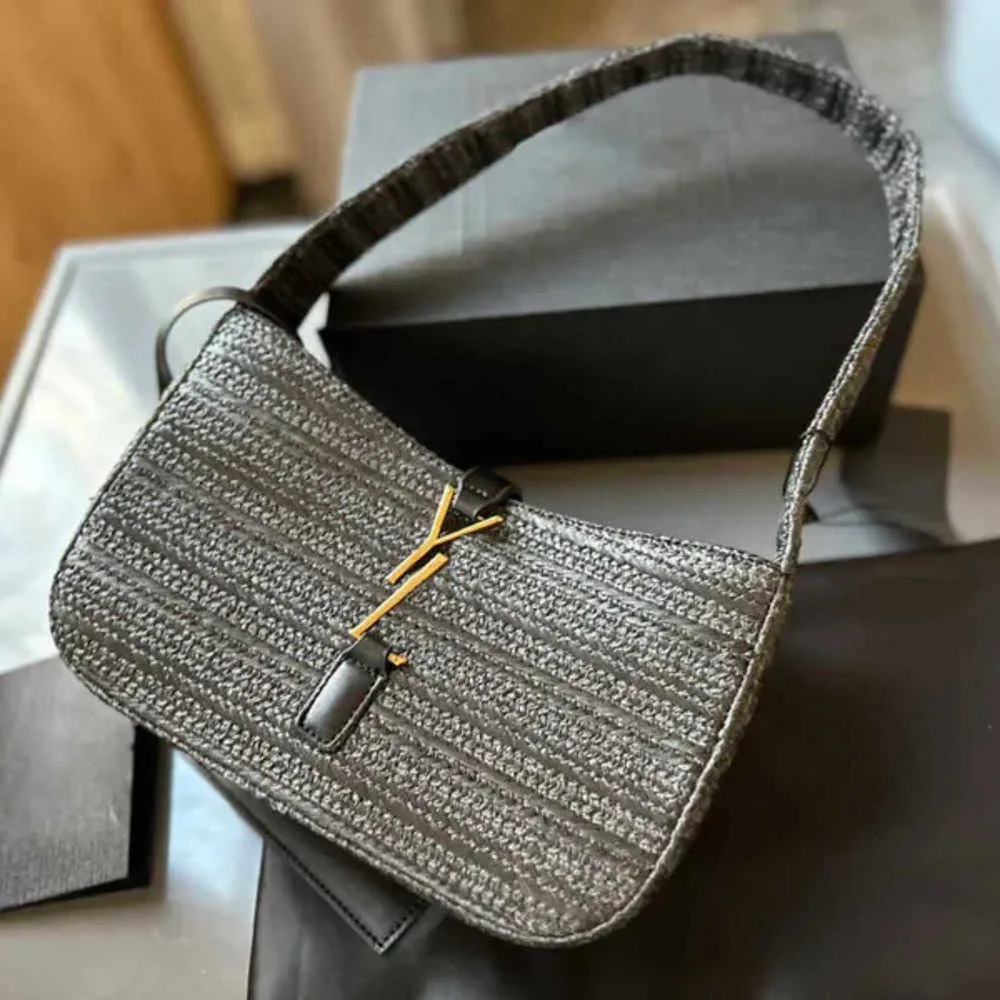 Y Соломенная сумка Crossbody Designer New Tote Underarm Bag Geometric Elegant Beach Bag Convelope Fashion Сто вечерняя маленькая квадратная сумка