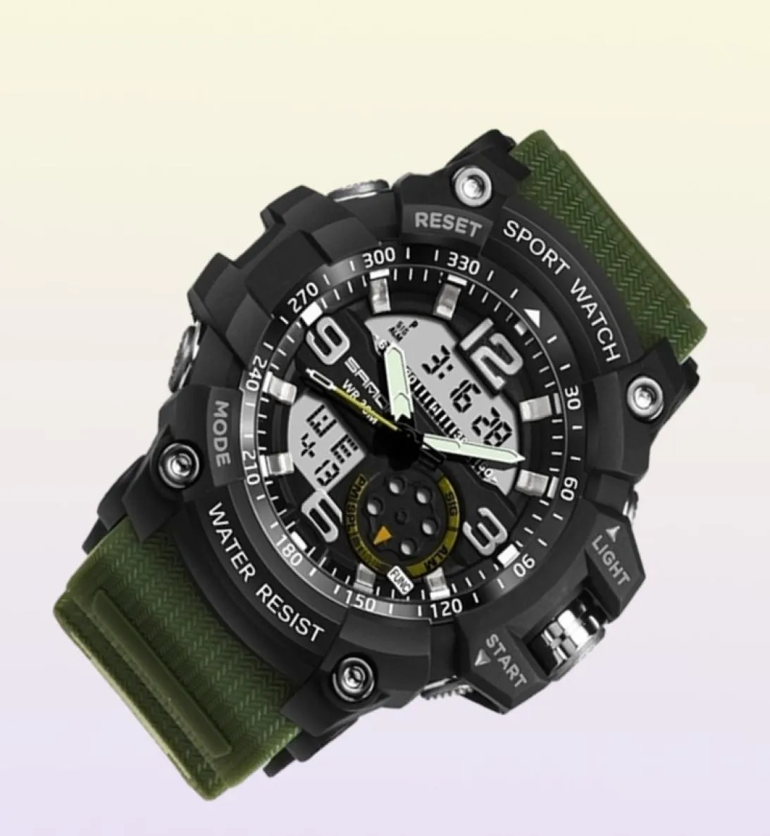 Sport G Watch Dual Time Men Kijkt 50m waterdichte mannelijke klok militaire horloges voor mannen schok resisitante sport horloges geschenken x05243853068