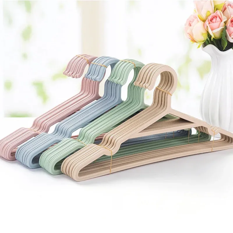 Ny 5stPortable Clothes Hangers Non-Slip Hook For Suit Coat Closet Garment Outdoor Drying Rack Plastkläderhängare