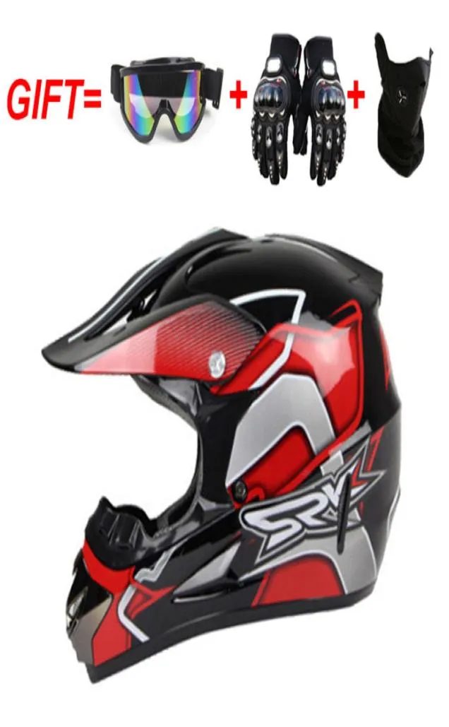 Motorradkreuz für Motorradhelm Down MTB DH Off Road Motorrad Cross Racing Helm Point mit Brillenhandschuhen Mask4390307