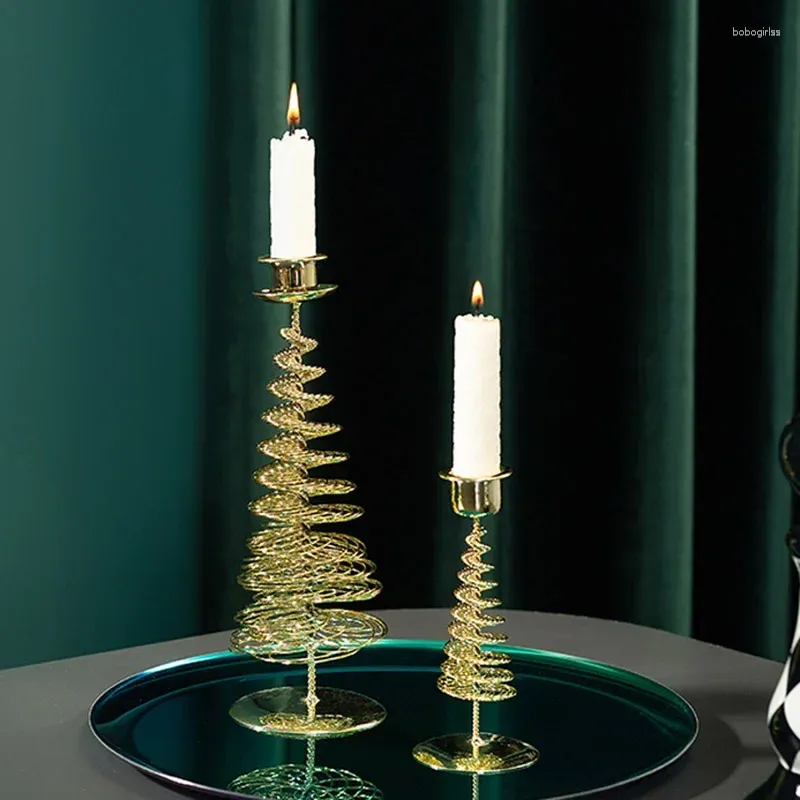 Bandlers Solder de Noël texturé Nordic Wedding Exquis Banquet Candabro Living WEIHNACHTSDEKO DÉCORATIONS HOME CY50CS