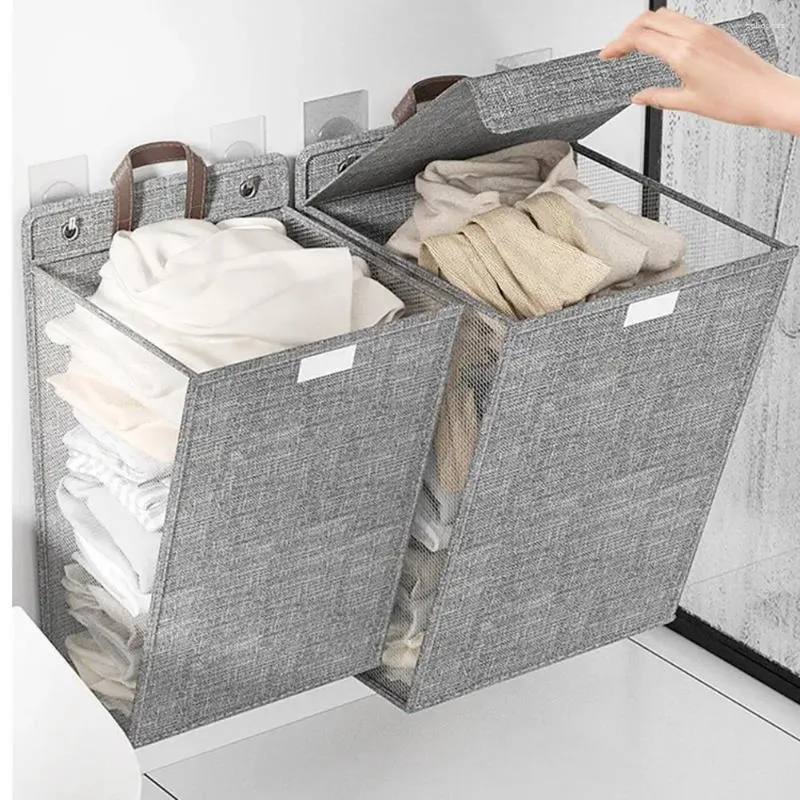 Bolsas de lavanderia Capacitante de armazenamento com economia de armazenamento cesto cestor versátil para toalhas de roupas brinquedos sujos