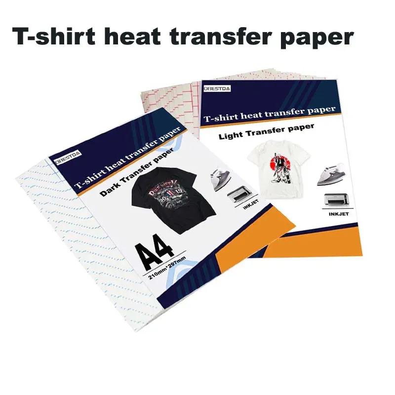 Whitening à jet d'encre Transfert de chaleur Sublimation Papier d'impression Tshirt clair papier transfert de tissu noir foncé pour vêtements en coton papier thermique