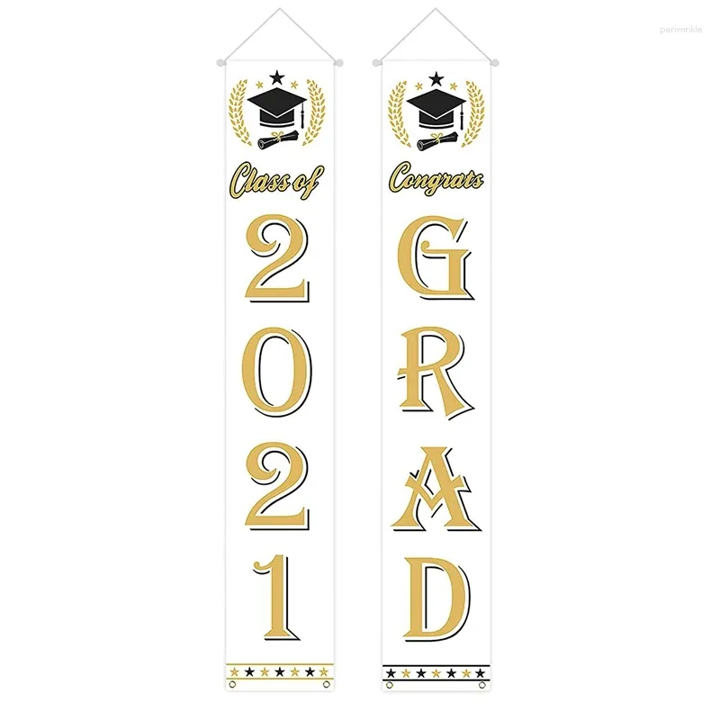 Party Decoration Graduation Porch Sign-2024 Banners-Class av 2024 Banner hängande för dörrväggen