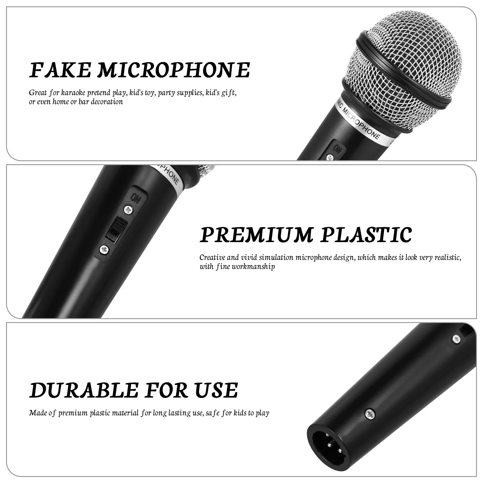 Microphone Vintage Factice En Plastique – Accessoire Déguisement Rétro Pour Soirées, Jeux De Rôle, Karaoké Et Photos Accessoire Rétro Déguisement Micro