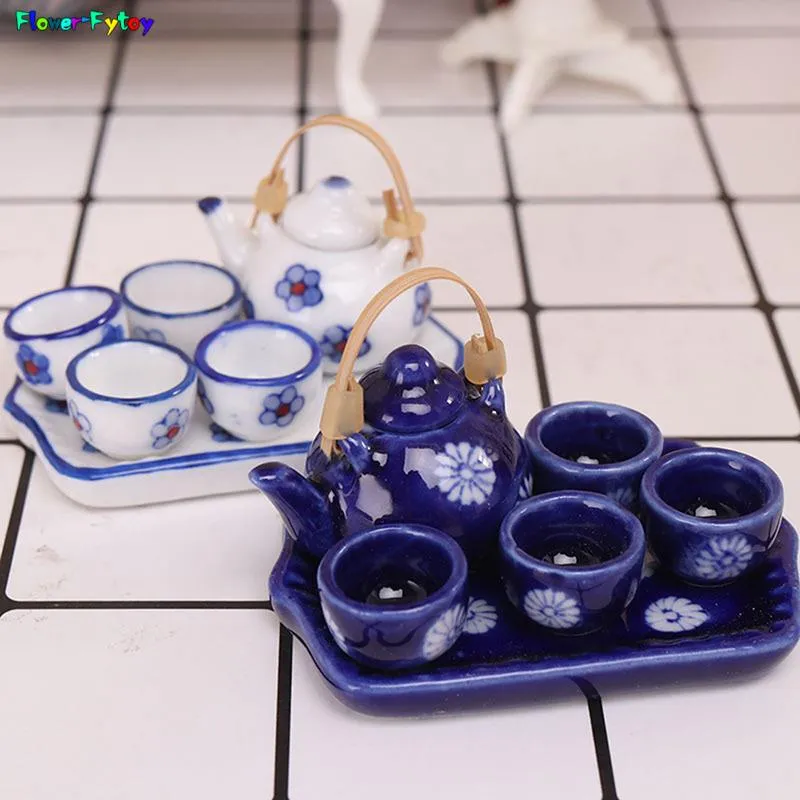 Odoria 1/12 Scale Miniature Dish Plates - 4Pcs Porcelain Dollhouse Kitchen Decoration Accessories - View #7