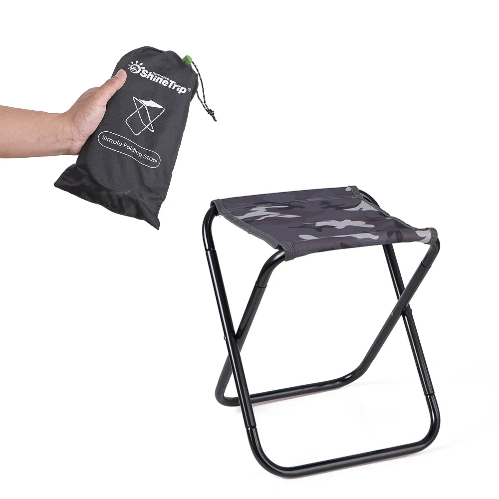 Furnishings Outdoor folding stool aluminum alloy fishing barbecue stool portable camping chair