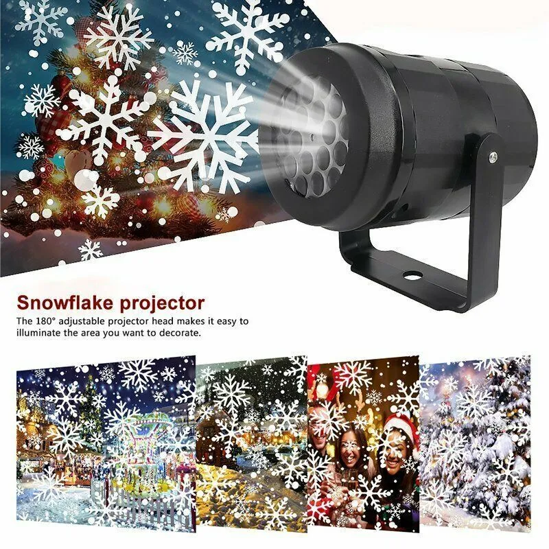 Holiday Xmas Waterproof Snowflake Laser Projector: Outdoor LED Stage Light For Garden, Party Landscape Decoration