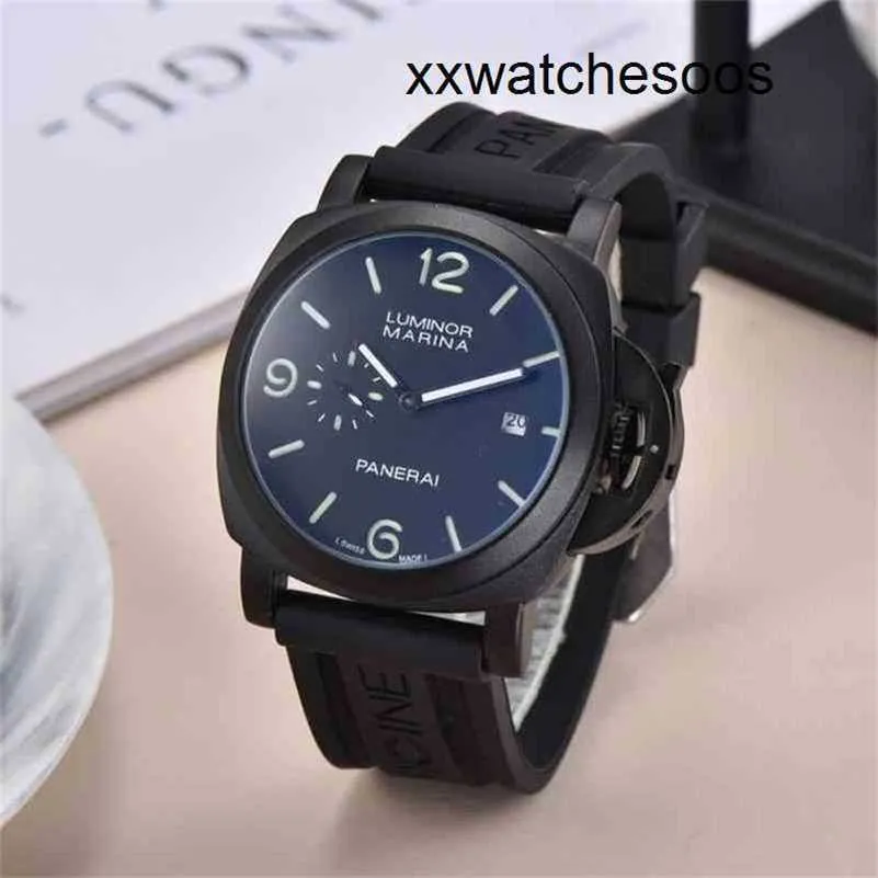 Top Clone Men Sport Watch Panerais Luminor Automatyczny ruch Szwajcarski oryginalny seria Stealth Series importowany wskaźnik ruchu