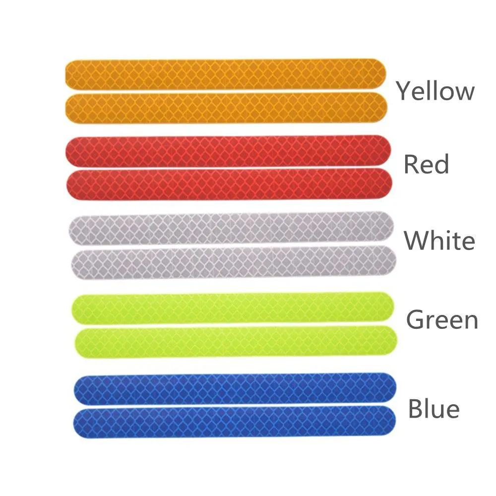 Autocollants Réfléchissants Pour Rétroviseurs Voiture - Lot De 3 Paires Multicolores - Vinyle Résistant Aux Intempéries - Dimensions 14 X 3 Cm